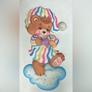 Brushcreek Creative fabric wall hanging featuring a sleeping Teddy Beddy Bear
